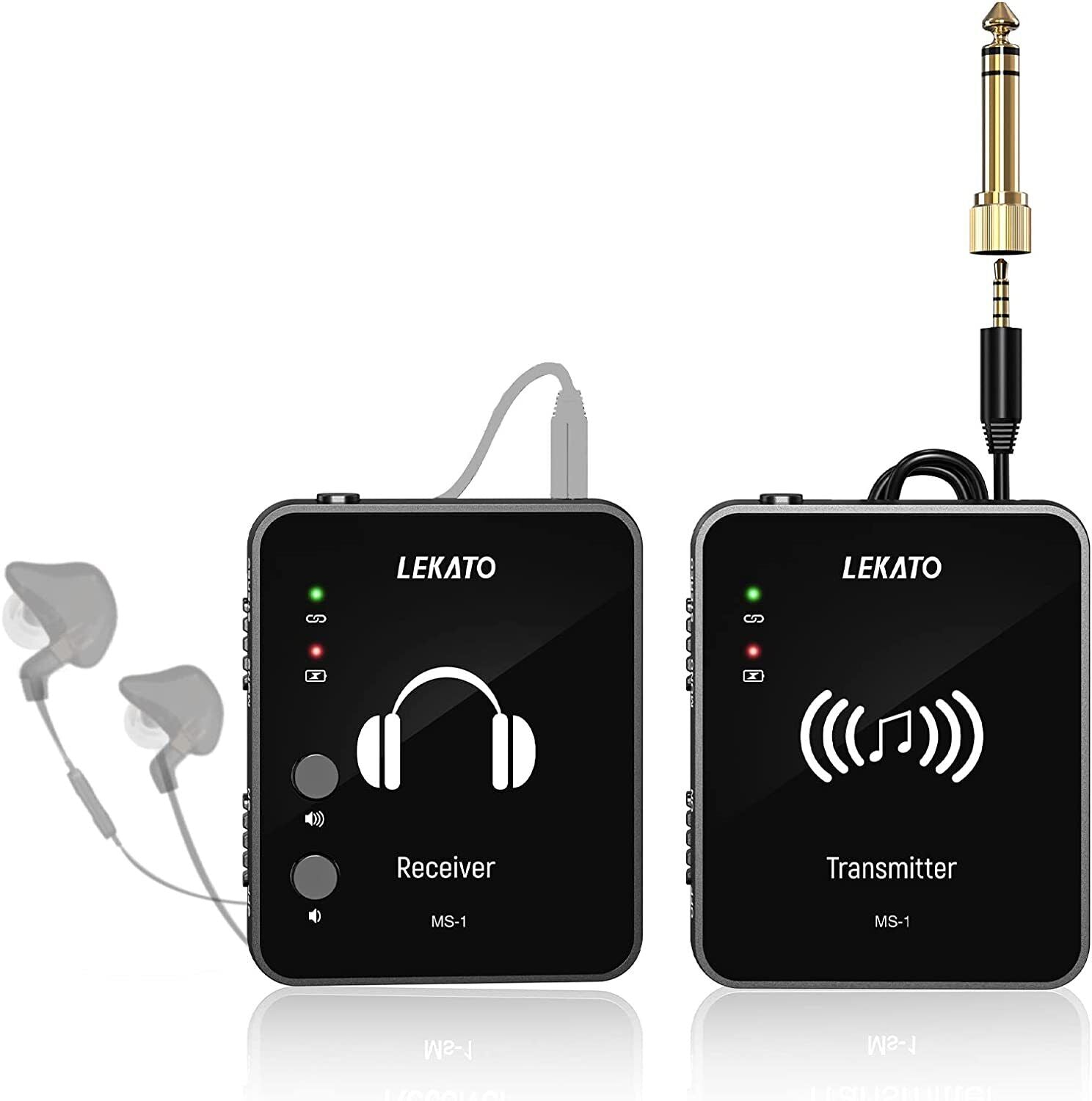 LEKATO Wireless Dual Track Stereo Guitar Transmitter & Receiver 6