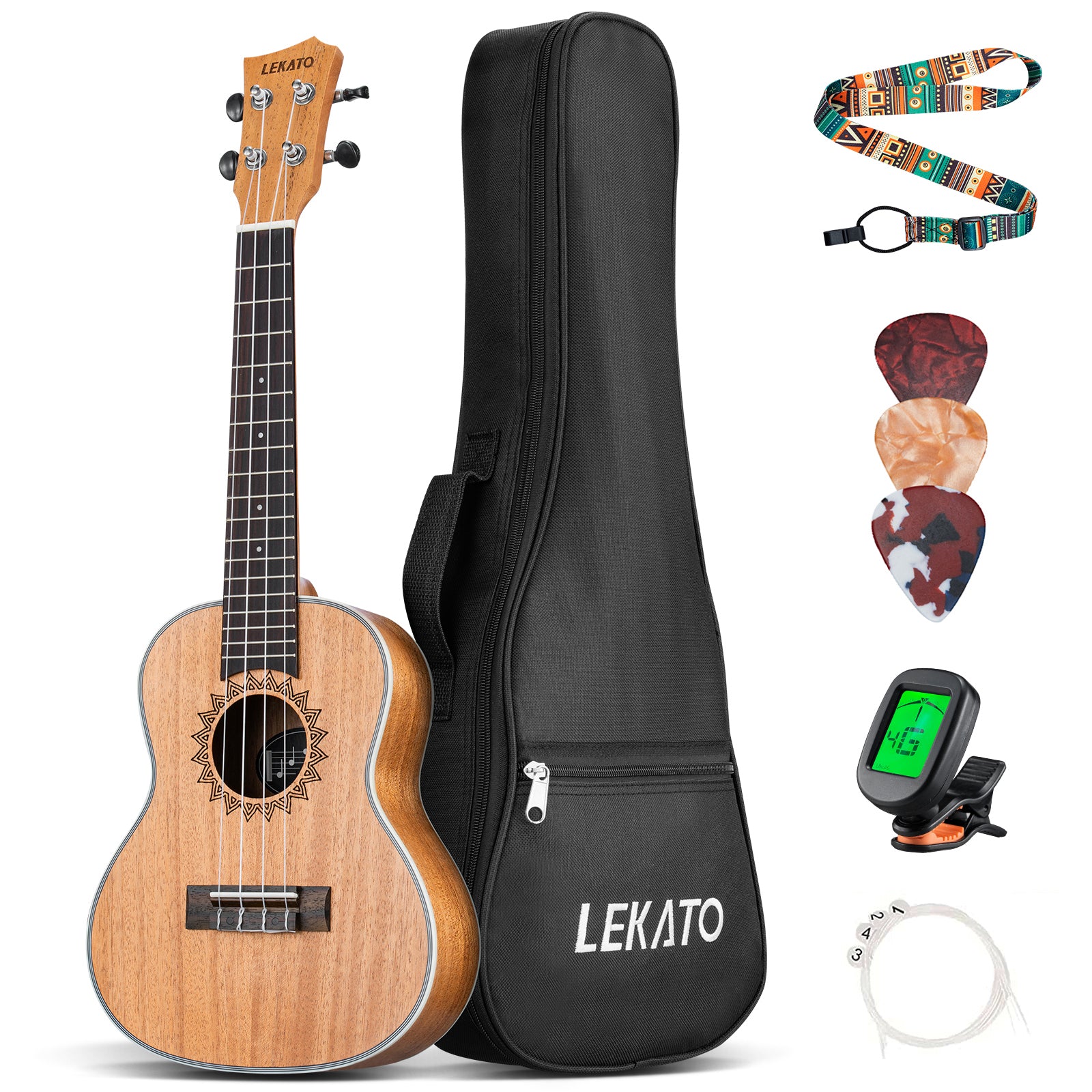 Lekato Adjustable Memory Foam Guitar Strap Bass Belt Set 3 inch Wide w   Buy Musical Instruments, Pedals, Wireless, Drum, Pro Audio & More - LEKATO