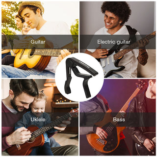 2 Set LEAKTO Acoustic Electric Guitar Capo Quick-Change w/ Picks Strap Locks - LEKATO-Best Music Gears And Pro Audio