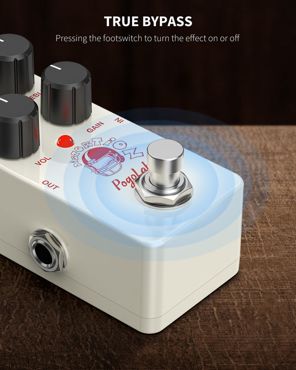 POGOLAB Guitar Effect Pedal Distortion True Bypass for Electric Guitar Bass