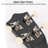 LEKATO 21 Inch Gradient Macron Simple Ukulele Composite Carbon Travel Set