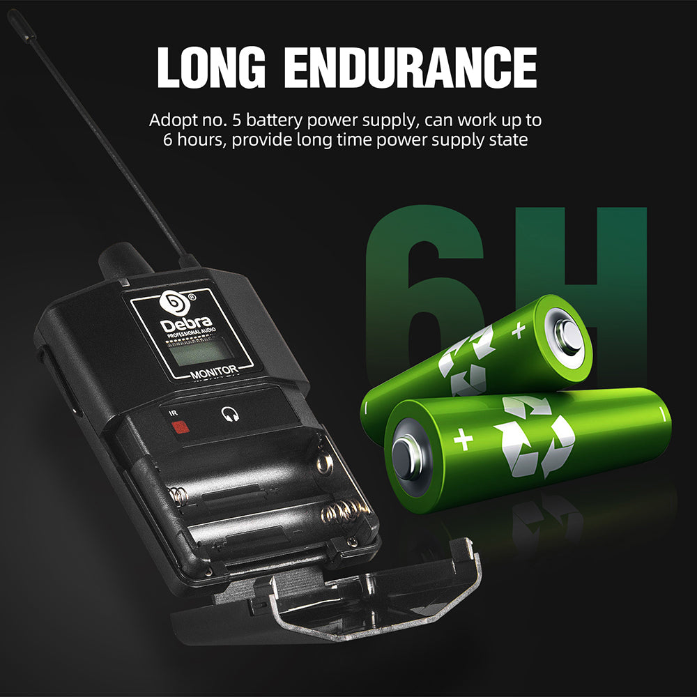 Debra ER-102 Singal Channel UHF In Ear Monitor Wireless System