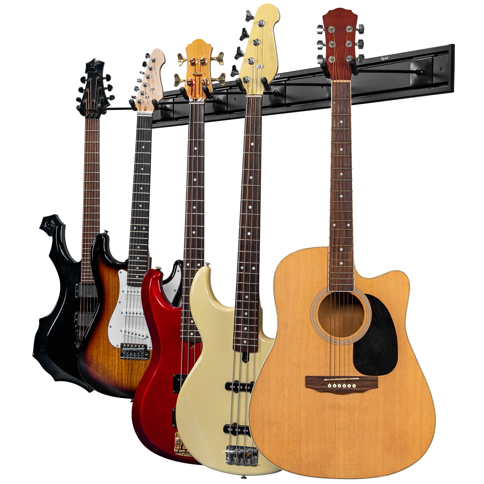 5 Guitar Wall Rack Mount with Strong Guitar Hangers for Electric Acoustic Guitar - LEKATO-Best Music Gears And Pro Audio