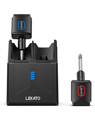 LEKATO JW-06 Wireless Guitar System with Charging Box 5.8GHz Audio