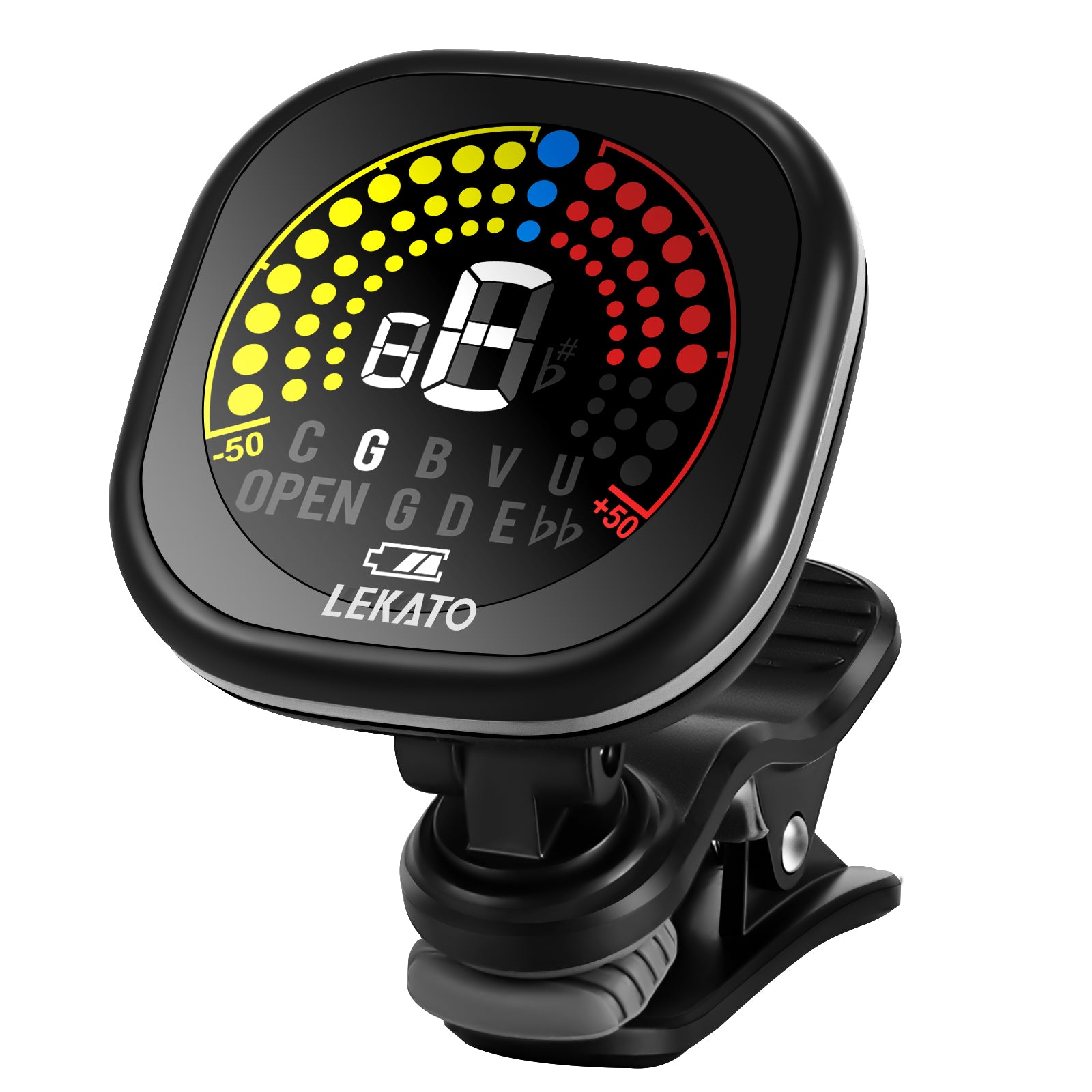 LEKATO Rechargeable Clip-on Tuner for Guitar Bass Ukulele Violin - LEKATO-Best Music Gears And Pro Audio