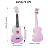 LEKATO 21 Inch Gradient Macron Simple Ukulele Composite Carbon Travel Set