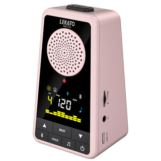 Buy pink LEKATO Bluetooth Speaker Metronome 2-in-1 Electronic Digital for Guitar Piano