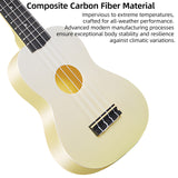 LEKATO 21 Inch Gradient Macron Simple Ukulele Composite Carbon Travel Set
