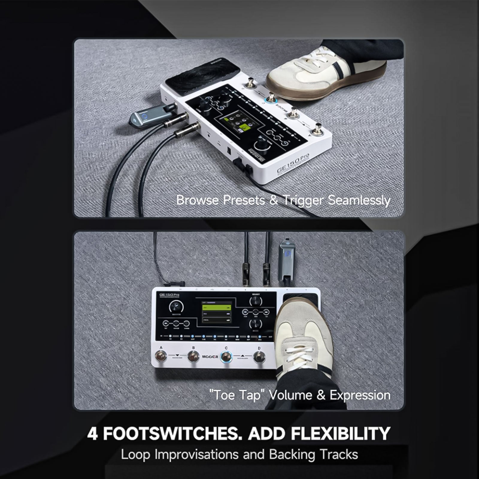 MOOER GE150 Pro Guitar Amp Modelling Multi Effects Processor Reverb Delay Looper Drum