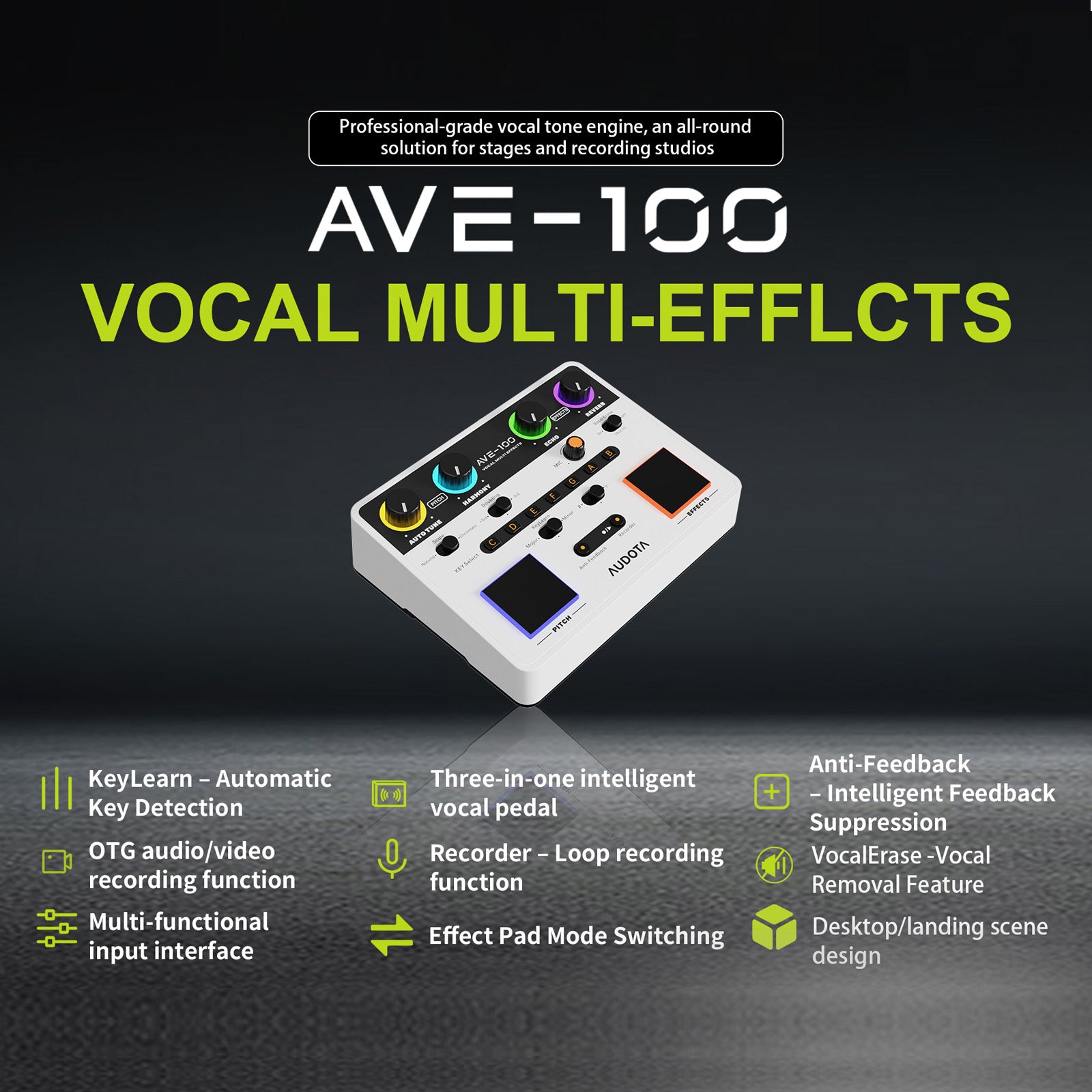 AUDOTA AME-100 Vocal Multi-effects Processor Pedal