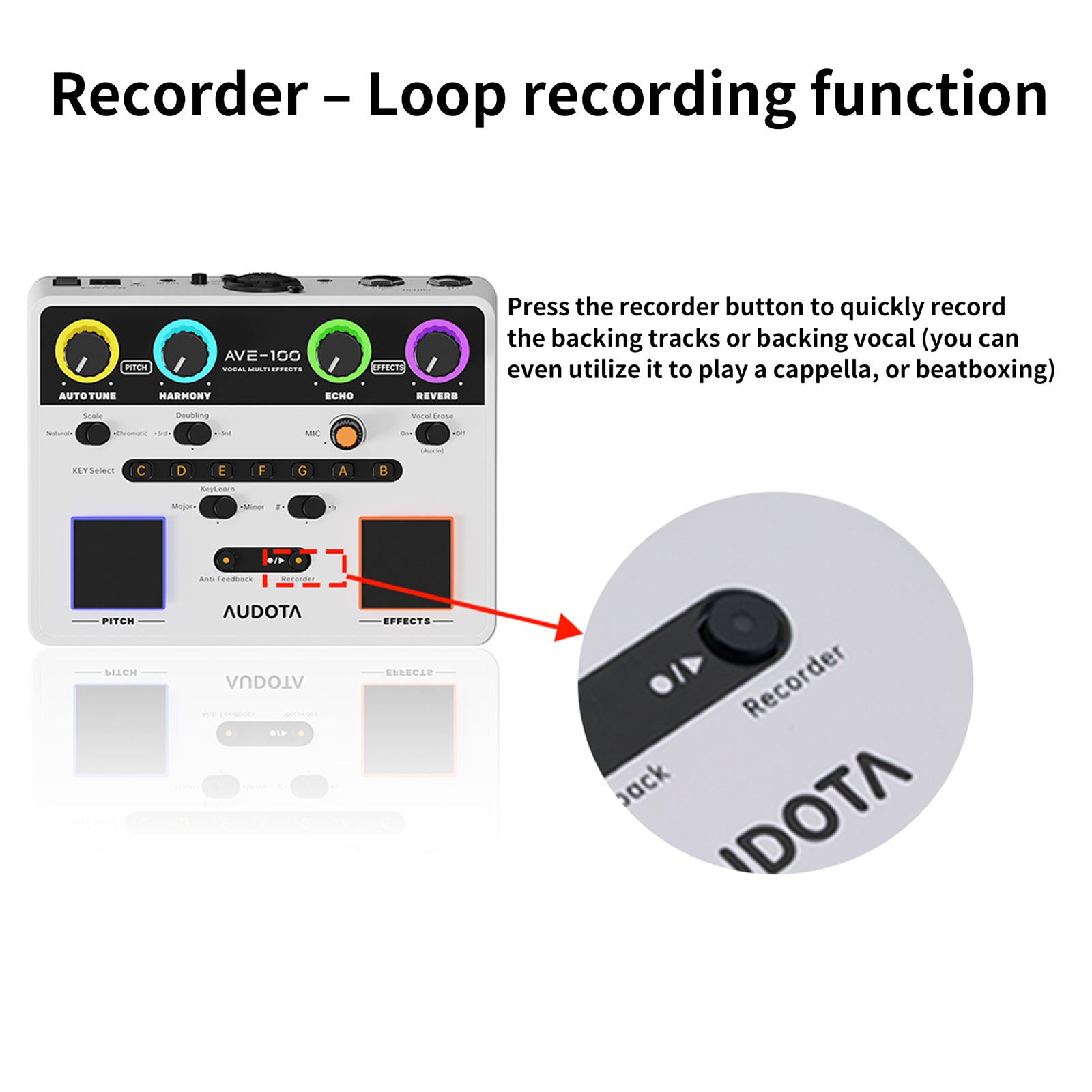 AUDOTA AME-100 Vocal Multi-effects Processor Pedal
