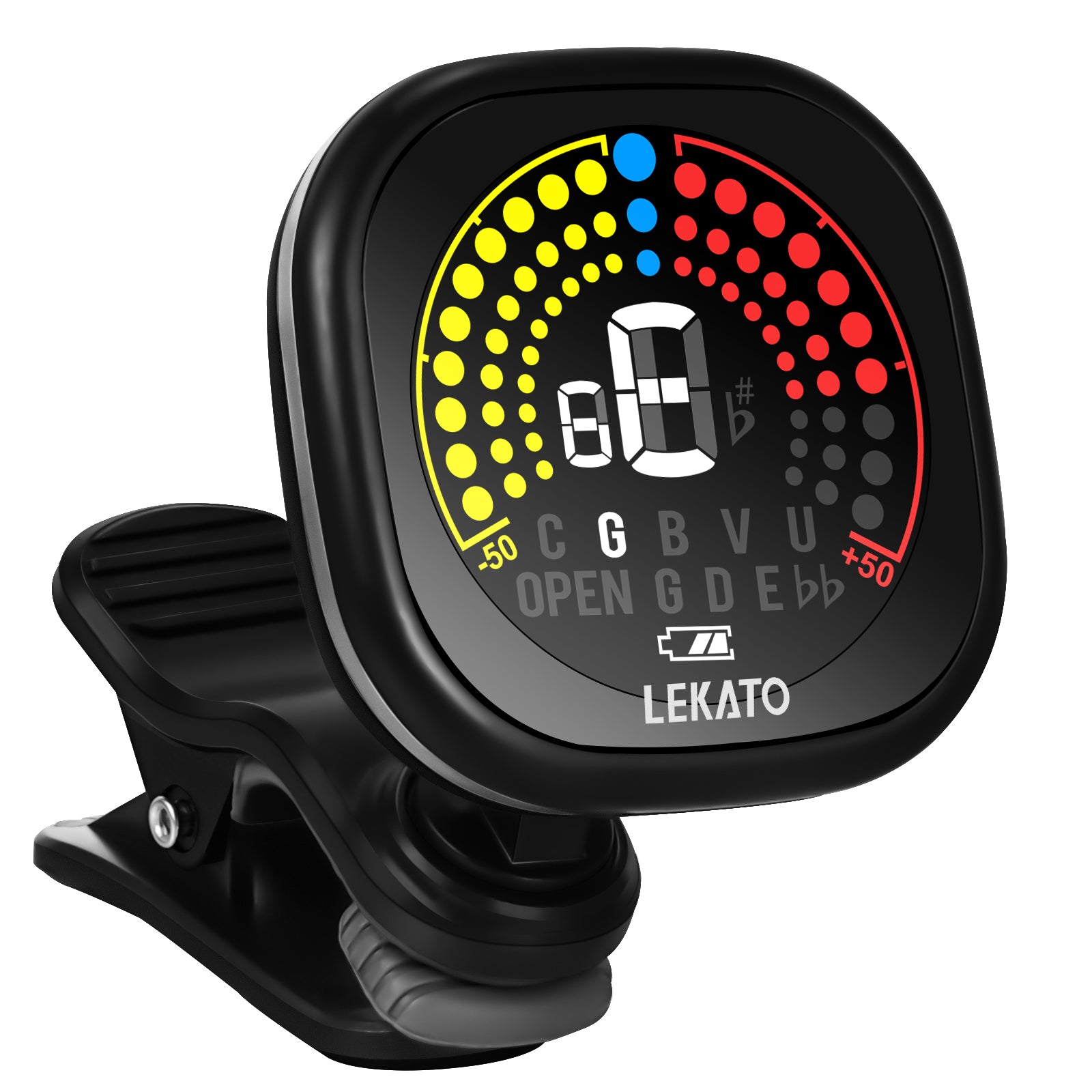 LEKATO Rechargeable Clip-on Tuner for Guitar Bass Ukulele Violin - LEKATO-Best Music Gears And Pro Audio