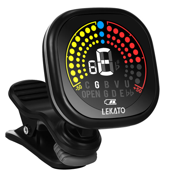 LEKATO Rechargeable Clip-on Tuner for Guitar Bass Ukulele Violin - LEKATO-Best Music Gears And Pro Audio