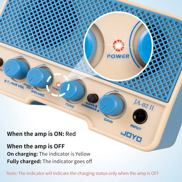 JOYO Guitar Rechargeable Amplifier w/ Two Channels Bluetooth Headphone