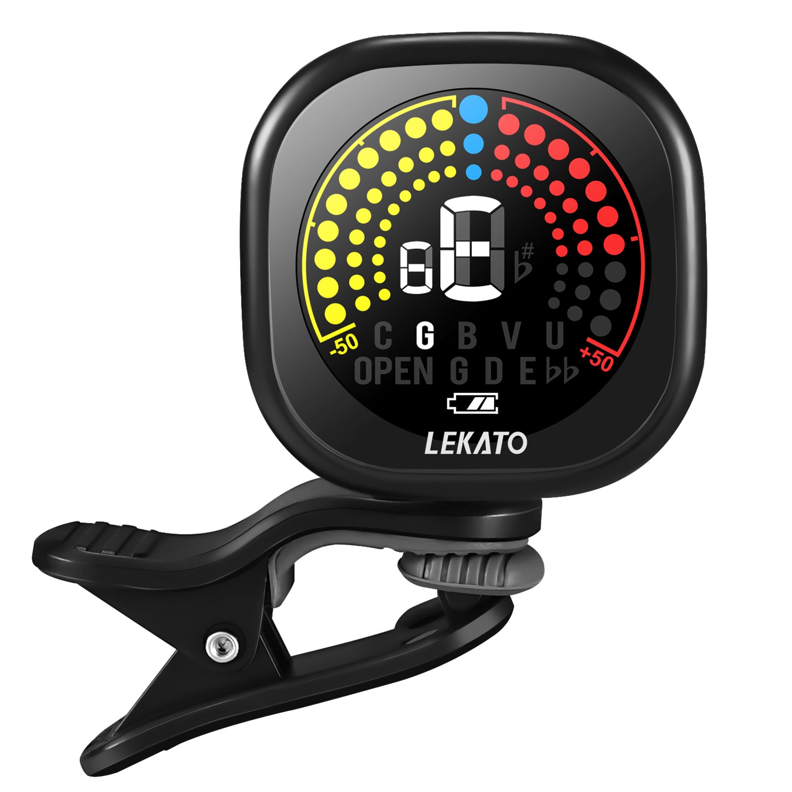 LEKATO Rechargeable Clip-on Tuner for Guitar Bass Ukulele Violin - LEKATO-Best Music Gears And Pro Audio