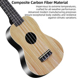 LEKATO 21 Inch Gradient Macron Simple Ukulele Composite Carbon Travel Set