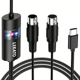 LEKATO UM-19 MIDI to Type-C MIDI Interface 6.5Ft