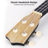 LEKATO 21 Inch Gradient Macron Simple Ukulele Composite Carbon Travel Set