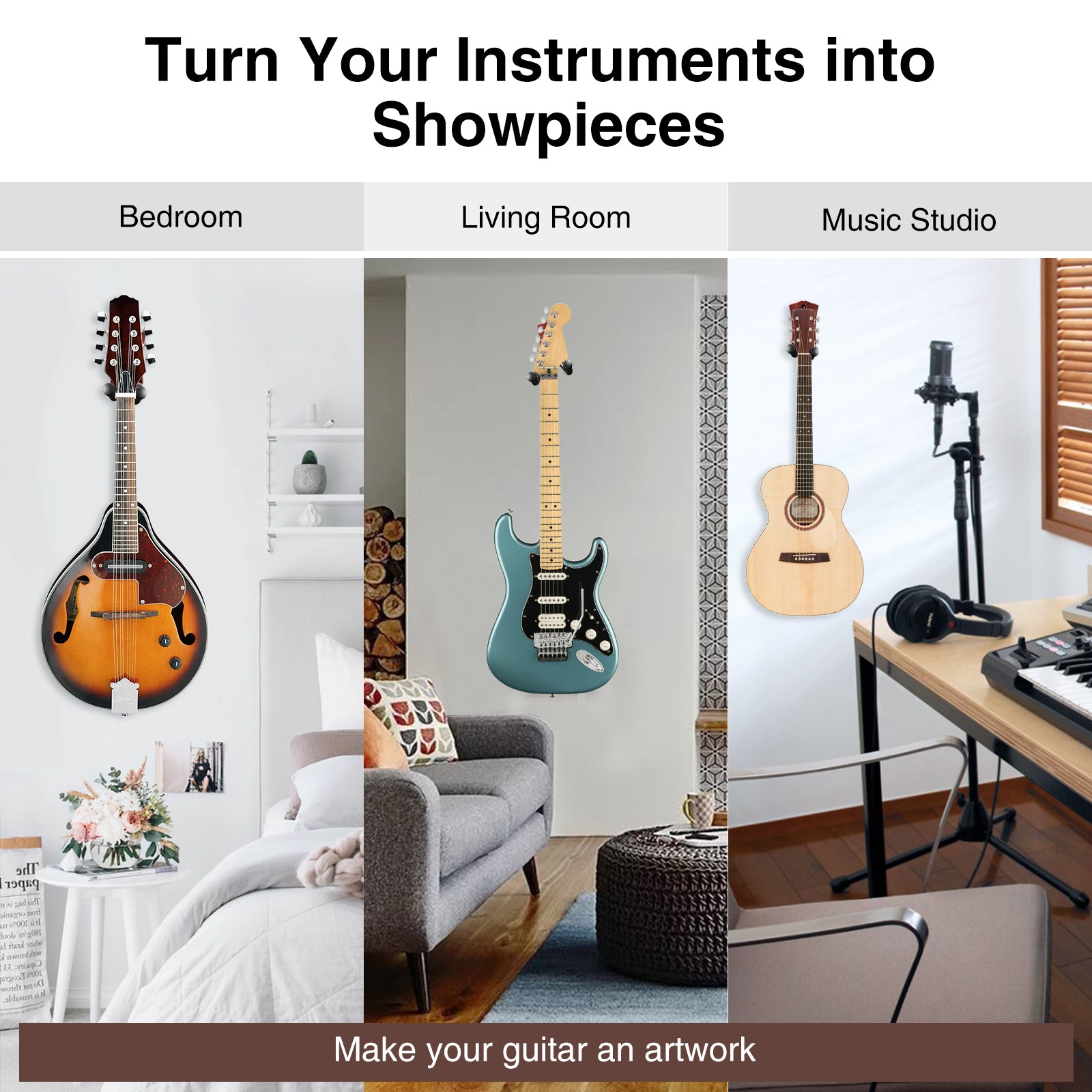 Guitar Hanger With Mini Hygrometer(Only available in Germany)