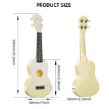 LEKATO 21 Inch Gradient Macron Simple Ukulele Composite Carbon Travel Set