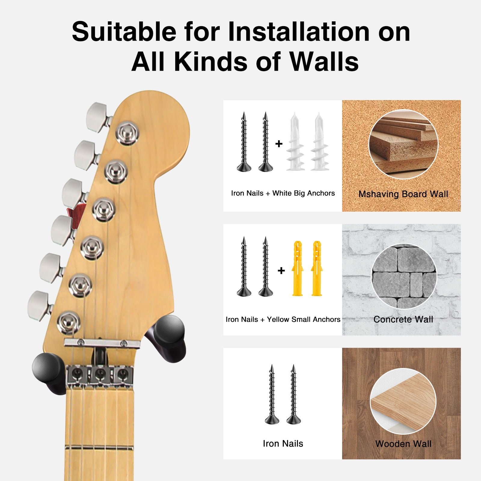 Guitar Hanger With Mini Hygrometer(Only available in Germany)