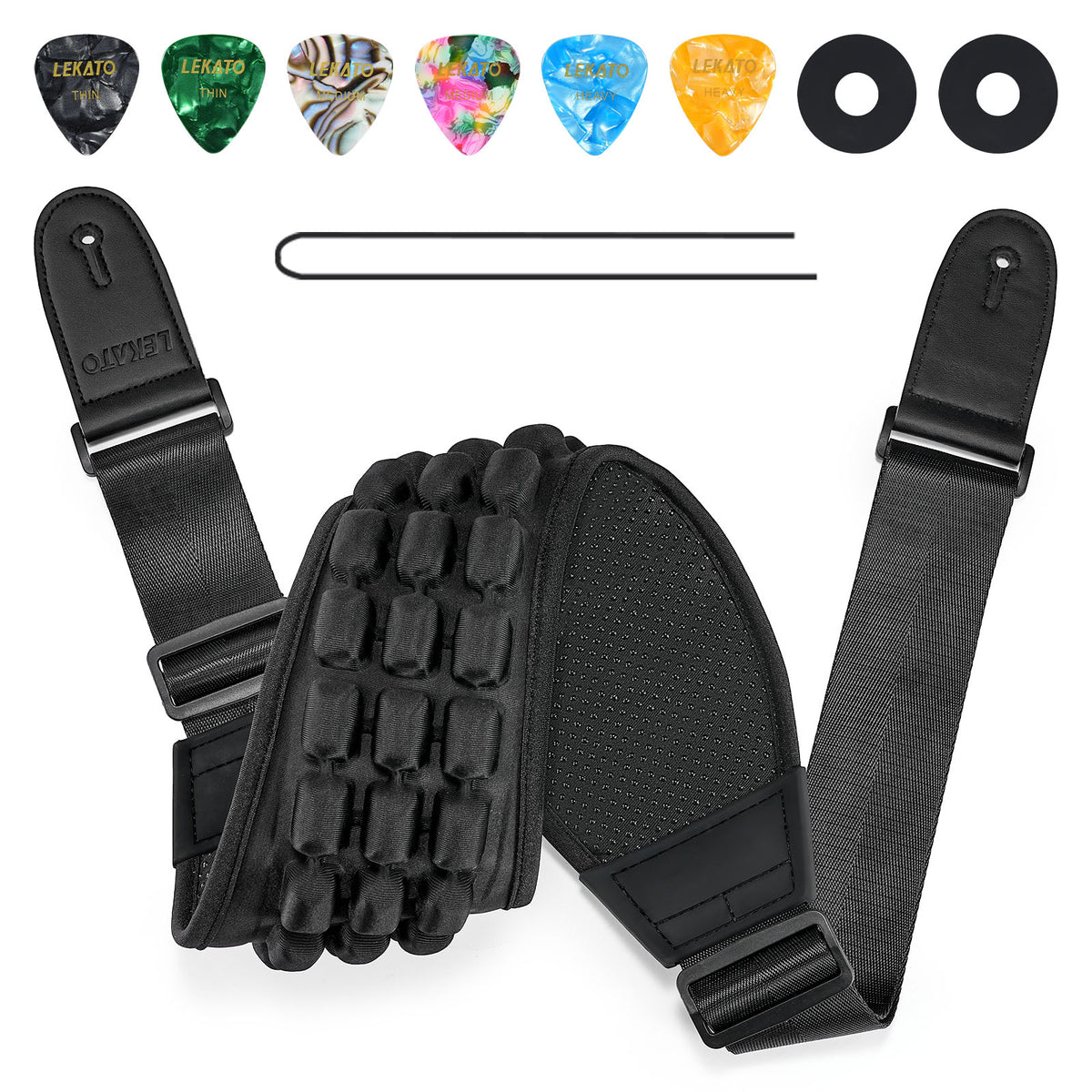 TPU 001 Mesh Sponge Breathable Guitar Straps