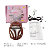 LEKATO Kalimba-Daumenklavier aus Holz mit 17 Tasten, Sonnenblume