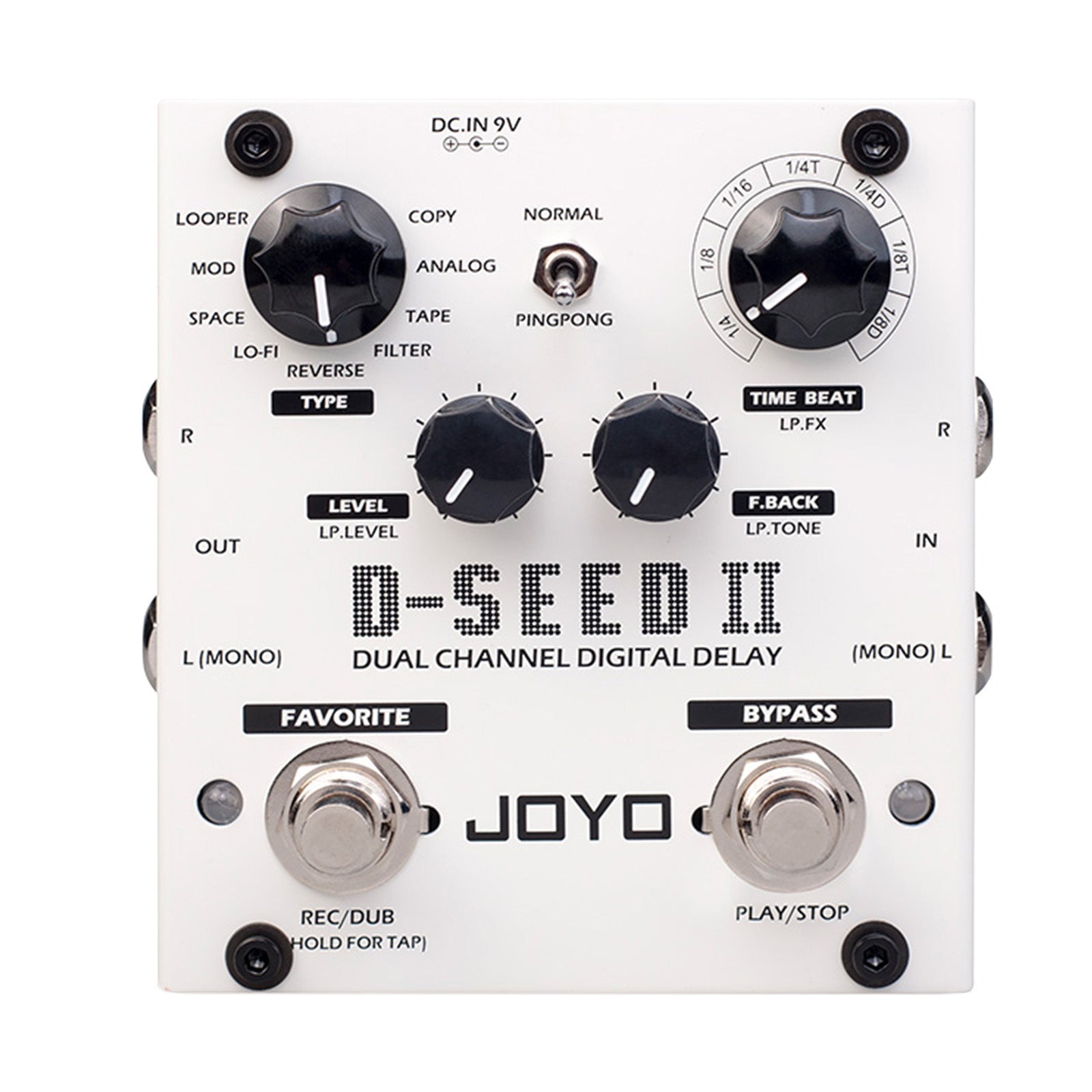 Joyo d-seed Digital Electric Guitar Stereo Delay Effect Pedal - LEKATO-Best Music Gears And Pro Audio