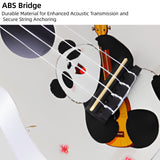 LEKATO 21 Inch Cartoon Painting Ukulele Composite Carbon Fiber Travel Set