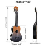 LEKATO 21 Inch Gradient Macron Simple Ukulele Composite Carbon Travel Set