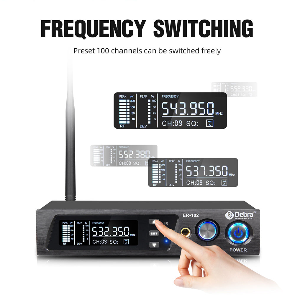 Debra ER-102 Singal Channel UHF In Ear Monitor Wireless System