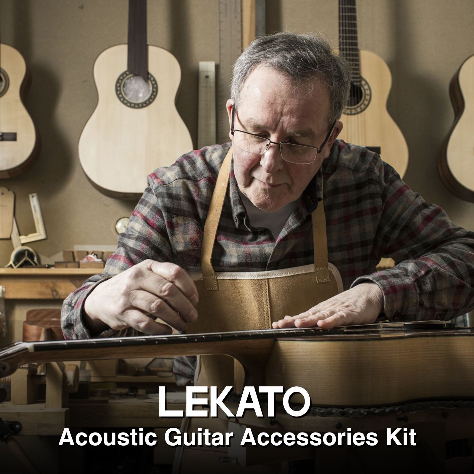 LEKATO 72Pcs Guitar Tool Kit Repair Maintenance