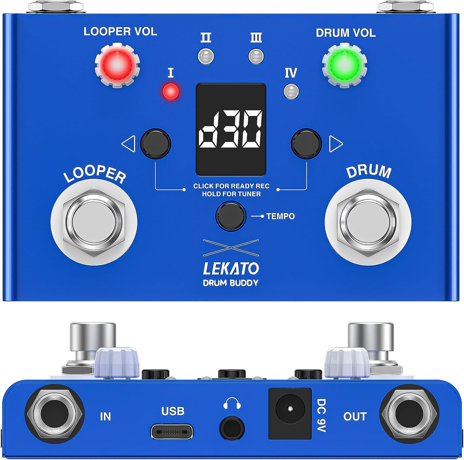 best looper pedal with drums LEKATO Drum Buddy V2 Looper Tuner Drum Effects – LEKATO