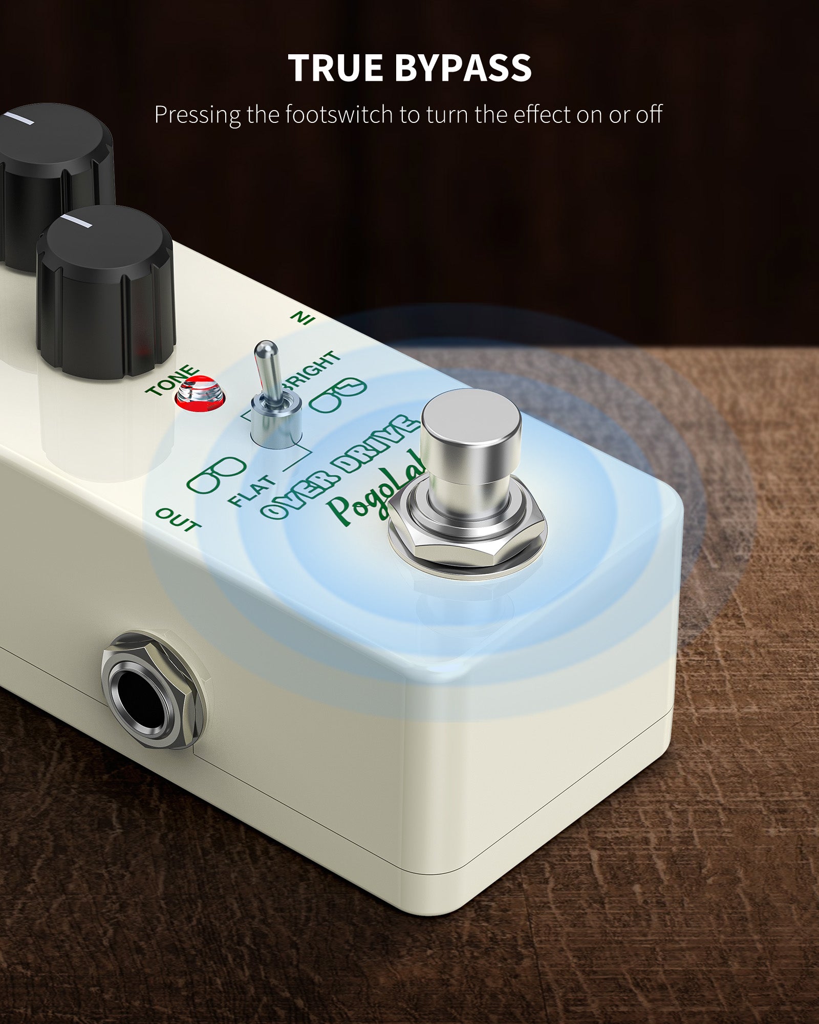 POGOLAB Guitar Effect Pedal Over Drive 9V DC LED Light True Bypass Metal Shell - LEKATO-Best Music Gears And Pro Audio