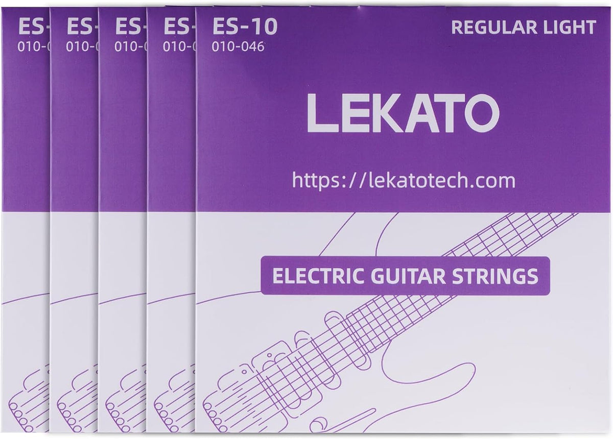 ES 10 Electric Guitar Strings Nickel Plated Steel Coated 5 10 Set 6 Hex Steel String