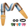 Buy blue LEKATO LGS-9 Adjustable 2.5" Wide Guitar Patterned Straps