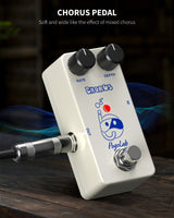 POGOLAB Chorus Guitar Effect Pedal 9V DC LED Light True Bypass Full Metal Shell - LEKATO-Best Music Gears And Pro Audio