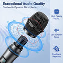 JAMELO Wireless Microphone System Dual Channel UHF Handheld Dynamic Karaoke Mic Set - LEKATO-Best Music Gears And Pro Audio