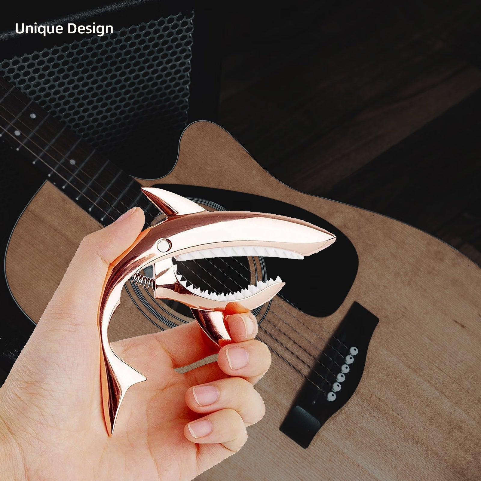 M-3 Shark Guitar Capo Zinc Alloy Practice Tools