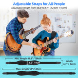 LEKATO Bass Guitar Straps for Electric Guitar & Bass 4" Wide Padded Adjustable - LEKATO-Best Music Gears And Pro Audio