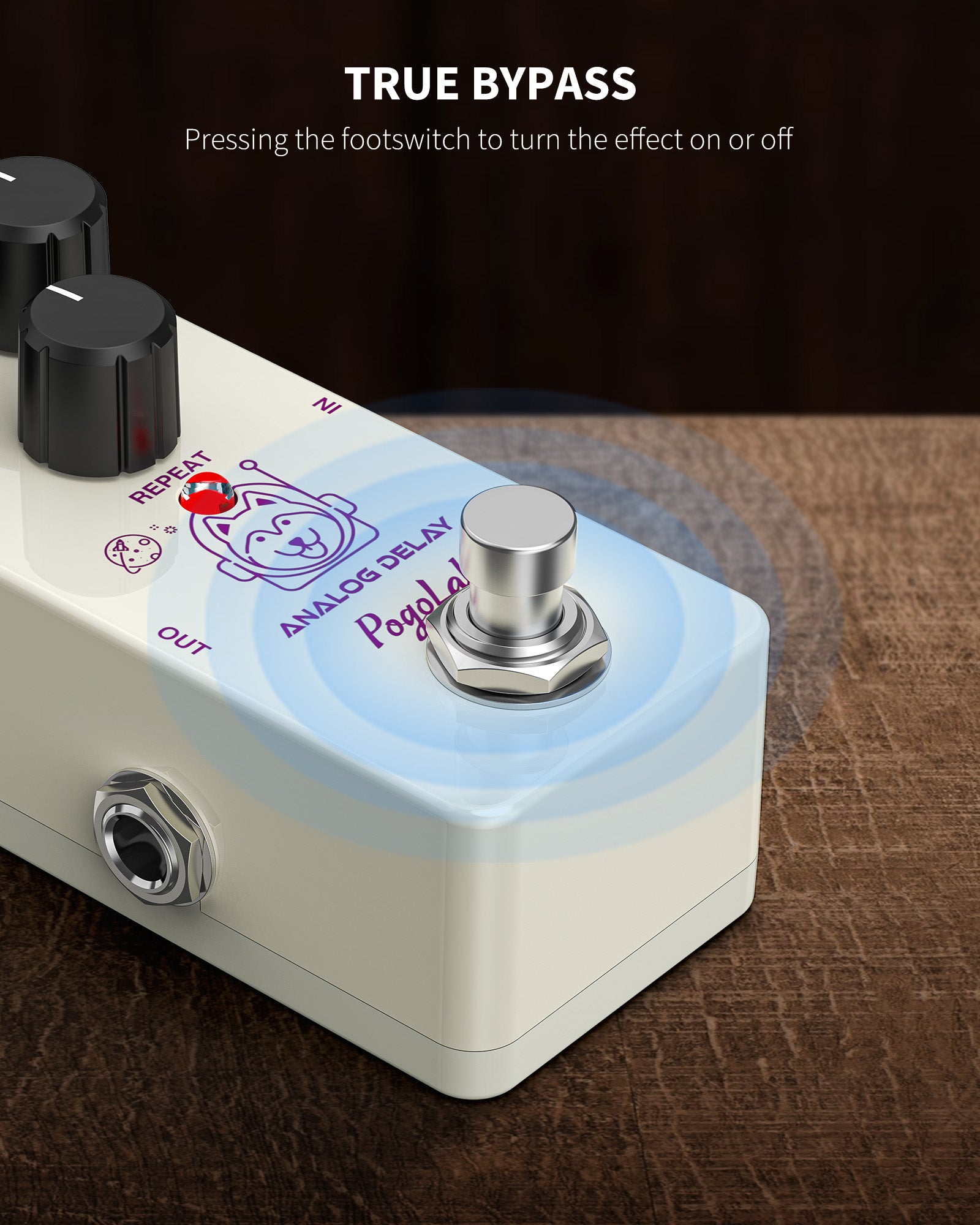 POGOLAB Guitar Nalog Delay Effect Pedal True Bypass Aluminum Alloy for Electric Guitar - LEKATO-Best Music Gears And Pro Audio