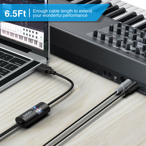MIDI to USB in-Out Cable MIDI Interface, Professional Piano