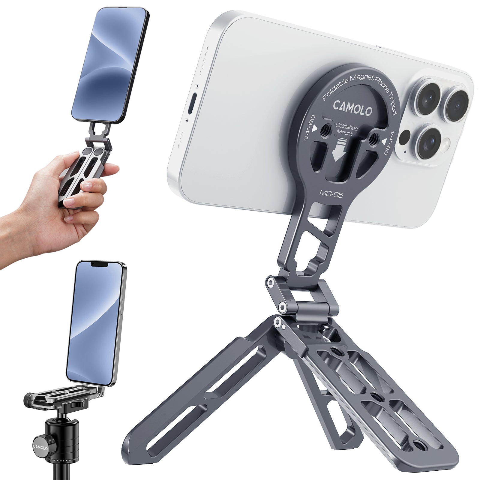 CAMOLO MG05 Tripod Mount Handle Smartphone Desk Stand