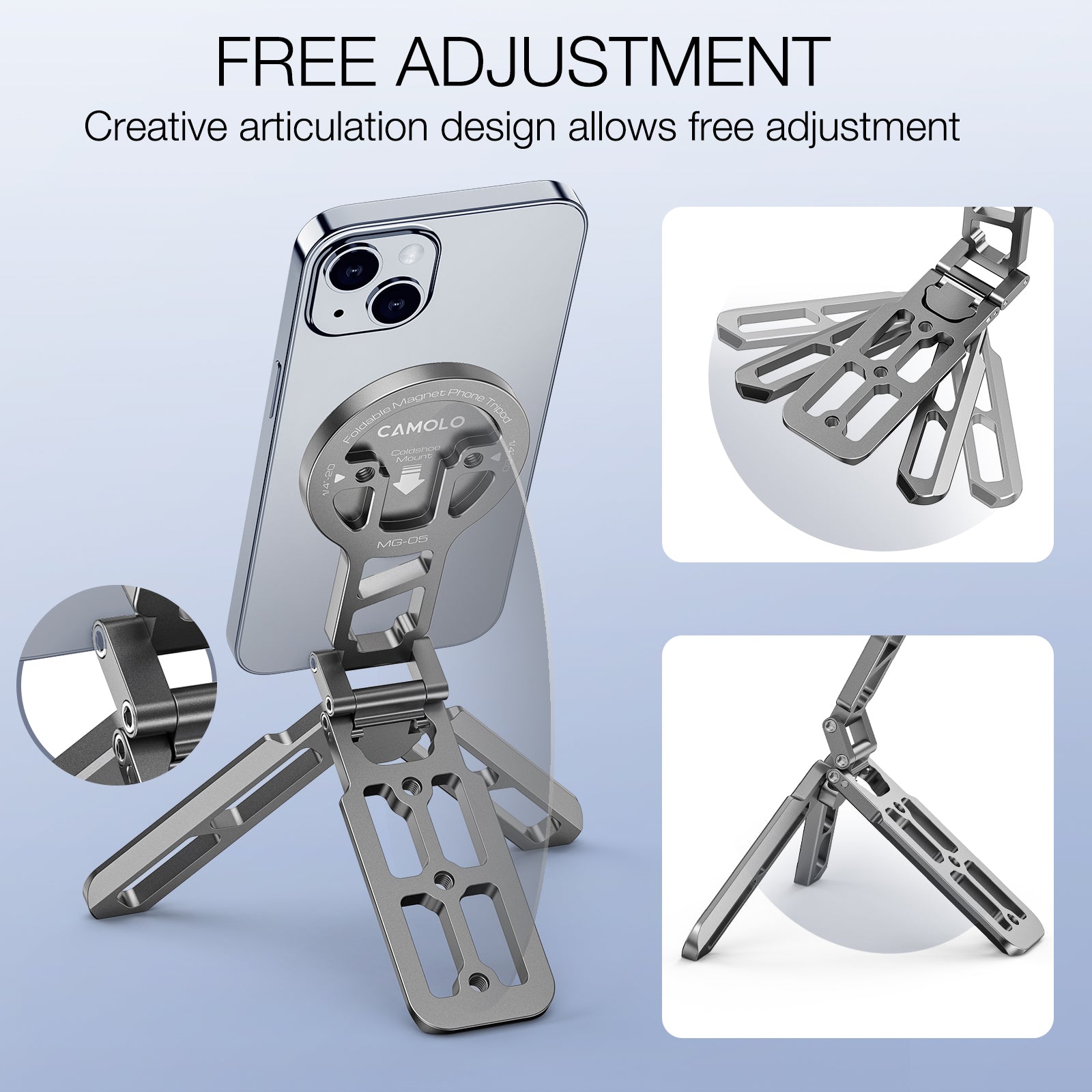 CAMOLO MG05 Tripod Mount Handle Smartphone Desk Stand