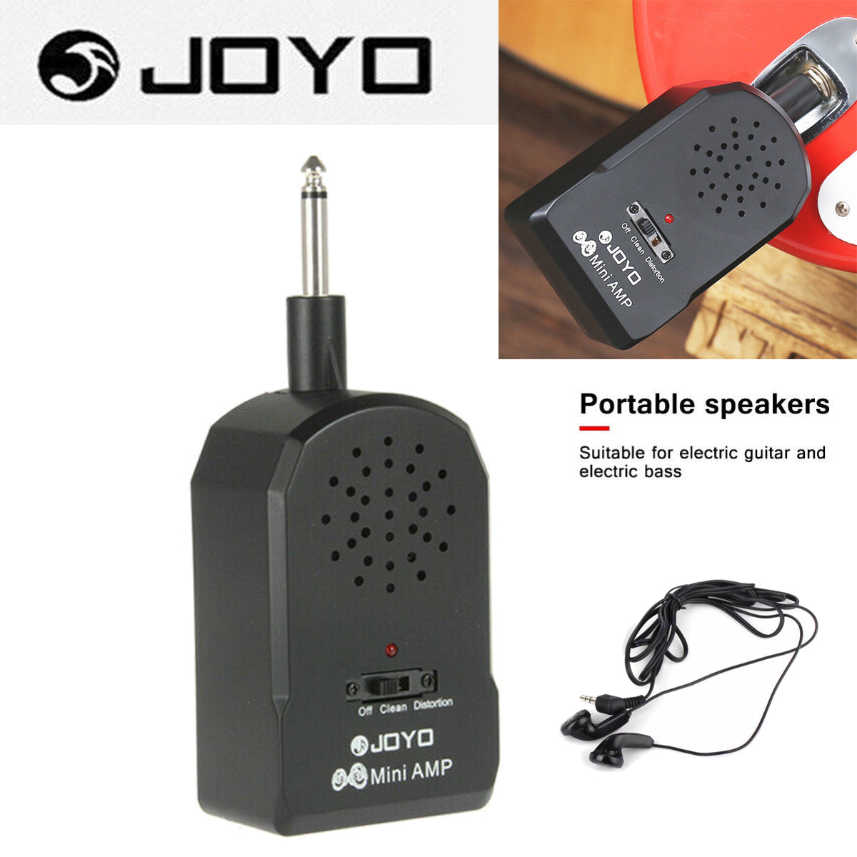 JOYO Amp Guitar Amplifier Speaker Headphone Distortion Effect AUX Earphone - LEKATO-Best Music Gears And Pro Audio