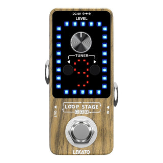 Buy looper-only-wood LEKATO Guitar Effect Pedal Looper 9 Loops 40 Mins