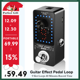 LEKATO Guitar Effect Pedal Looper 9 Loops 40 Mins