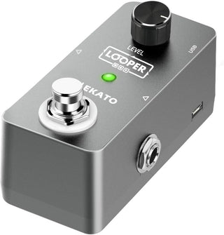 LEKATO Guitar Looper Effect Pedal Overdubs 5 Minutes Looping Time w/ Power Supply