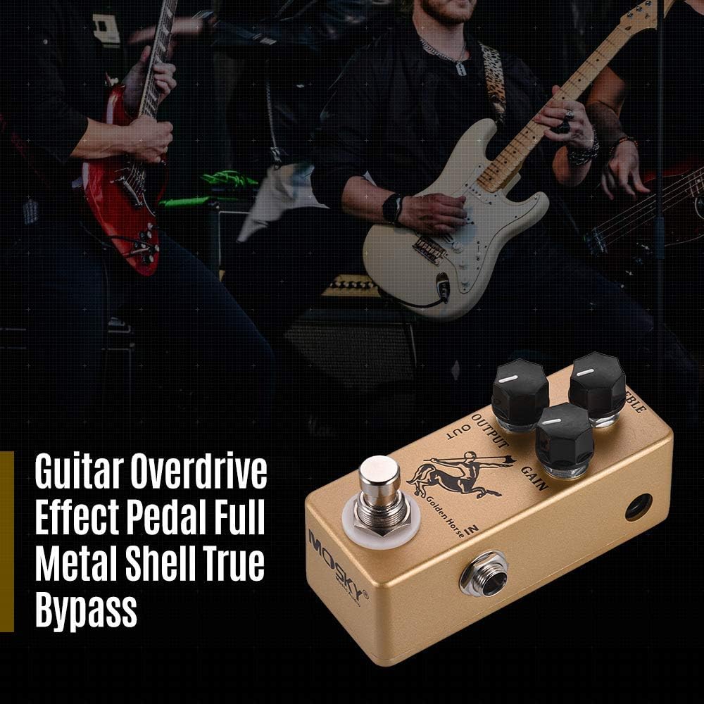 MOSKY Golden Horse Overdrive Boost Electric Guitar Effect Pedal with True Bypass