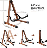 LEKATO LGS-10 Wood Guitar Stand A-Frame Folding